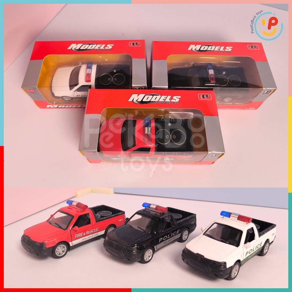 Hộp xe mô hình cảnh sát chạy trớn có sẵn pin đèn và âm thanh 998-5 peekabootoys