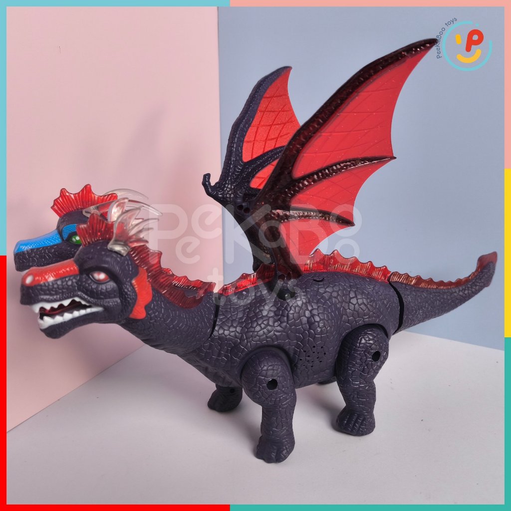 Đồ chơi Khủng long 2 đầu đẻ trứng có đèn và âm thanh 2123 Peekapaw Toys