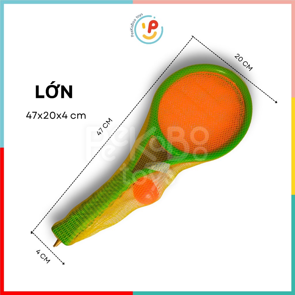 Vợt nhựa đánh cầu lông vợt đánh banh cho bé hàng Việt Nam PeeKaPaw Toys