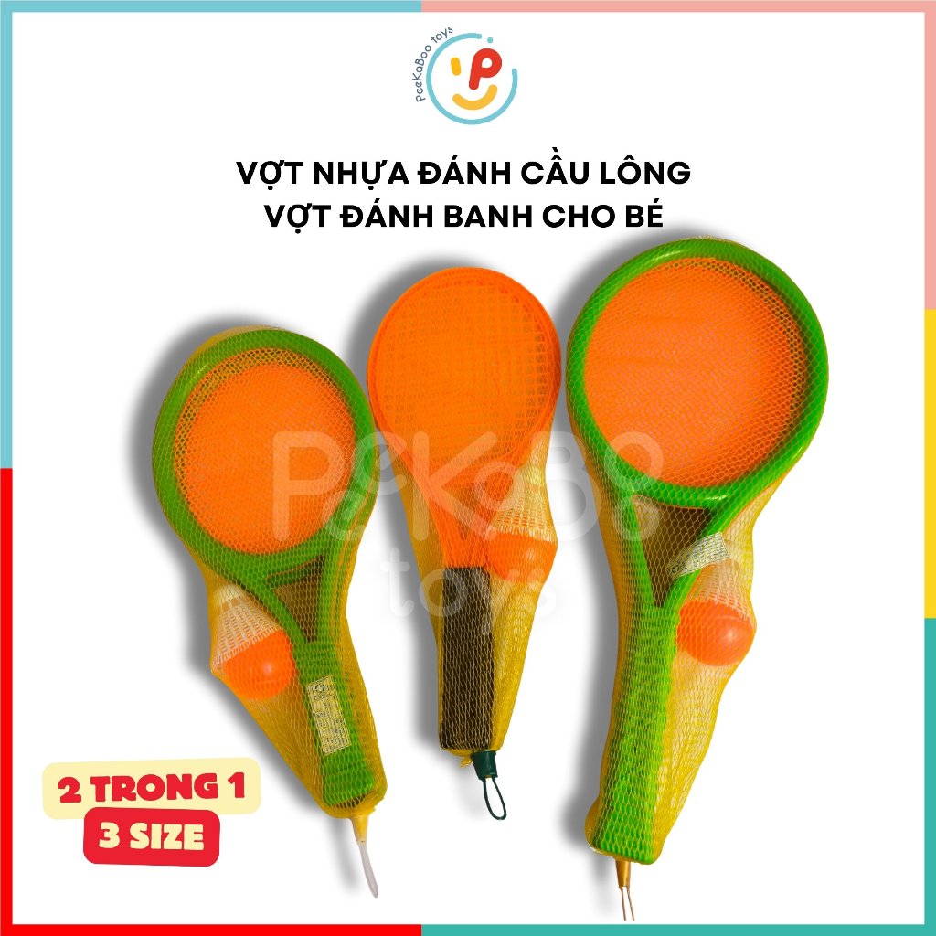Vợt nhựa đánh cầu lông vợt đánh banh cho bé hàng Việt Nam PeeKaPaw Toys