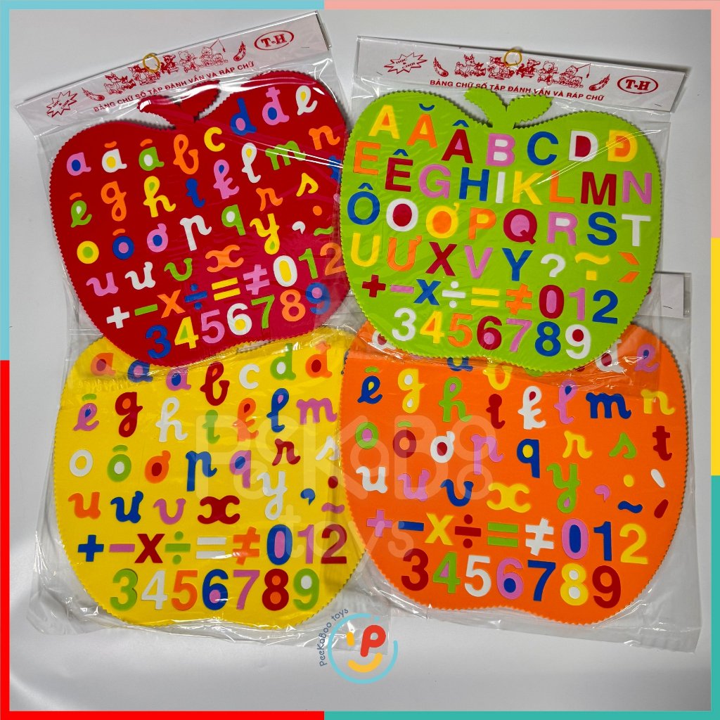Đồ chơi bảng chữ số tập đánh vần và ráp chữ bằng mút PeeKaPaw Toys