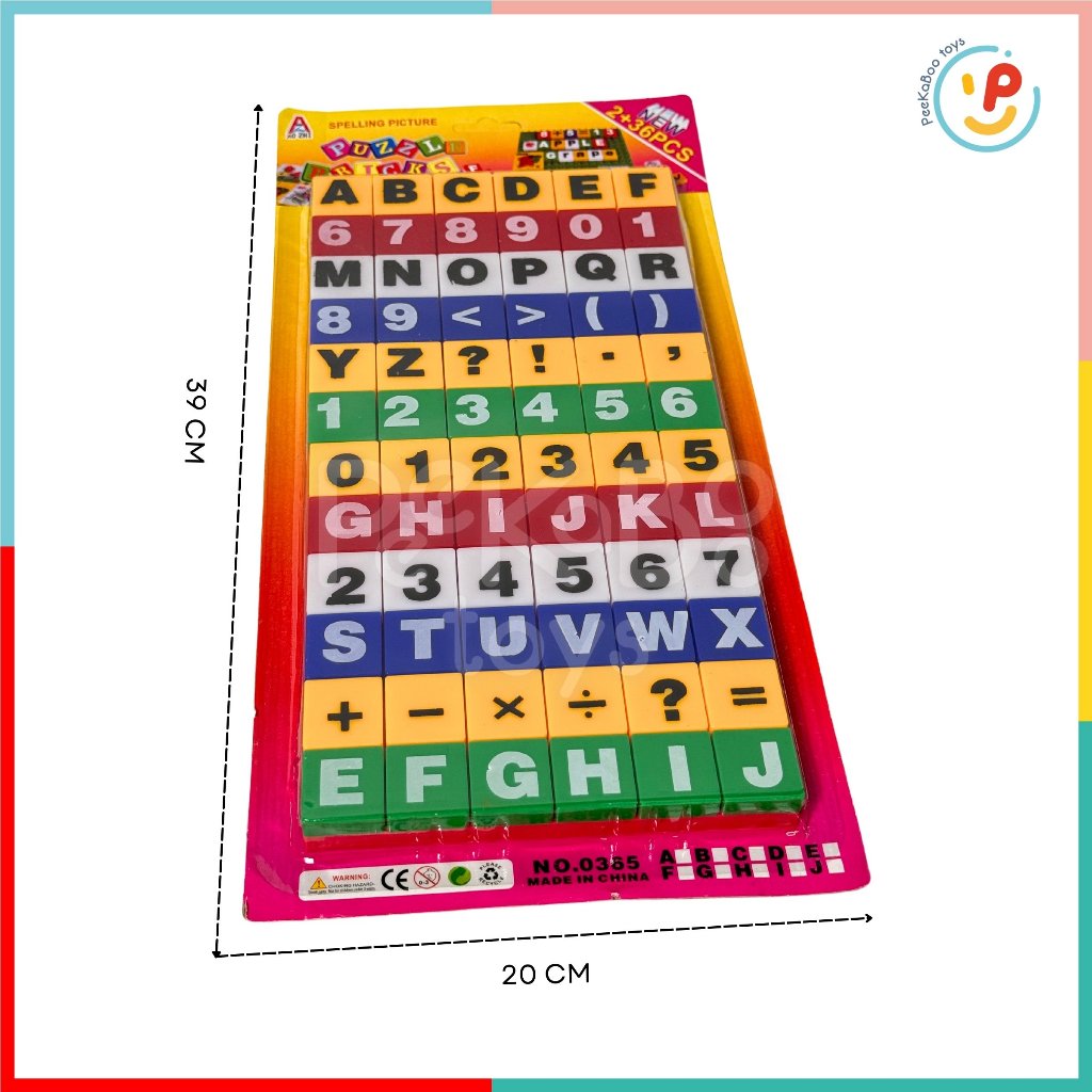 Vỉ Chữ Số Nam Châm 72 Chi Tiết Học Đánh Vần Làm Toán 0365 PeeKaPaw Toys