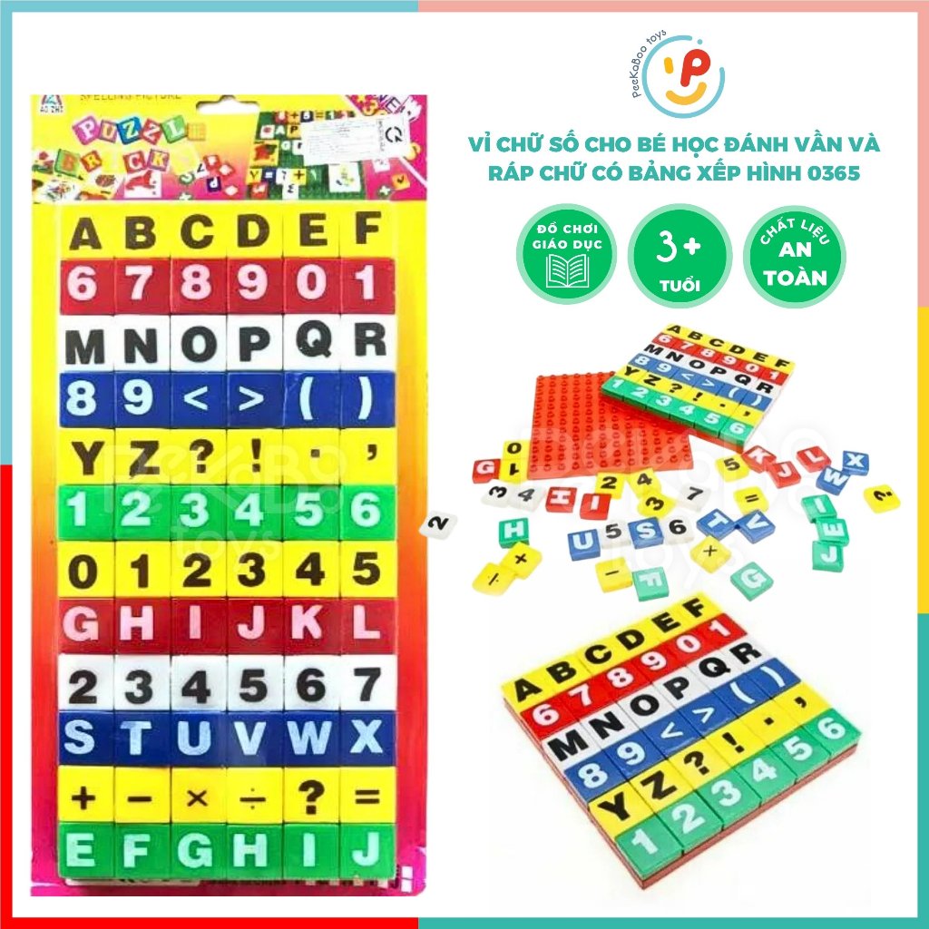 Vỉ Chữ Số Nam Châm 72 Chi Tiết Học Đánh Vần Làm Toán 0365 PeeKaPaw Toys