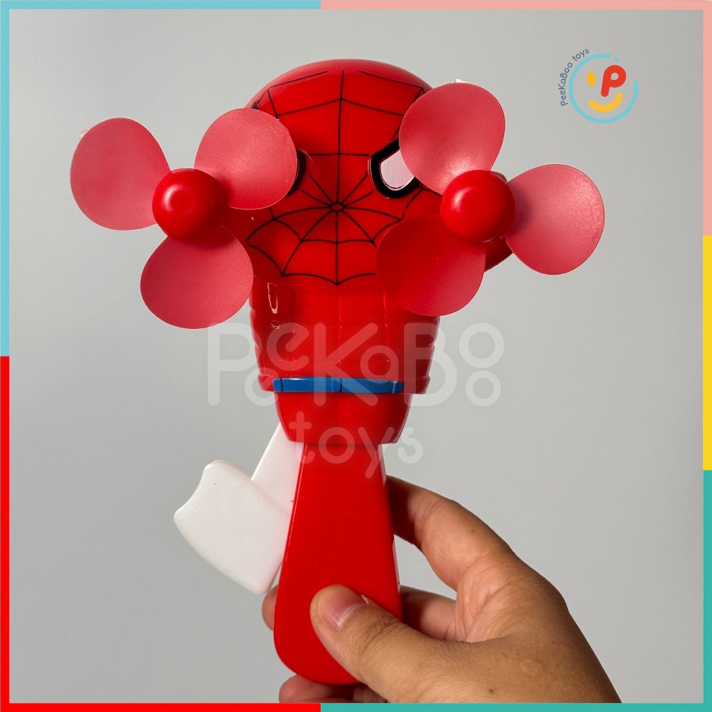 Quạt bóp tay 2 cánh hình thú dễ thương minion người nhện Doremon PeeKaPaw Toys