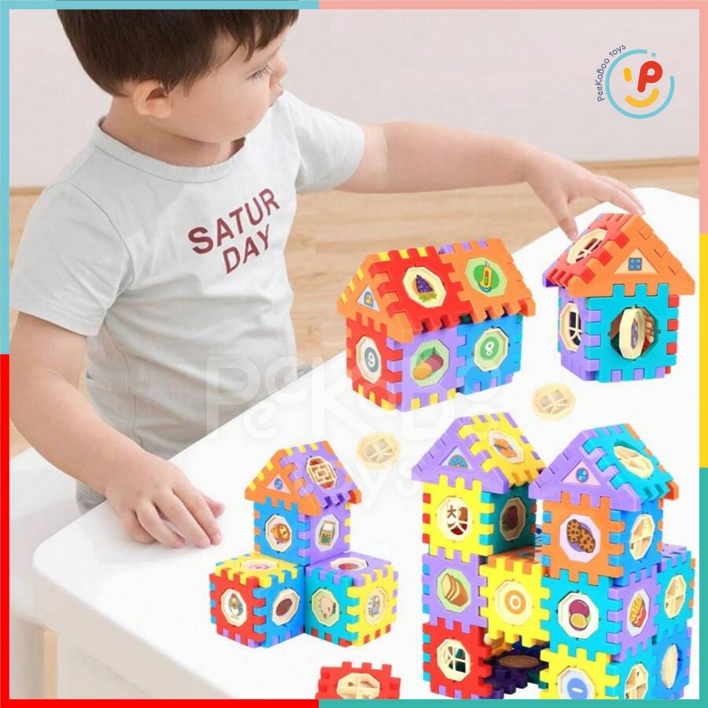 Túi ráp xếp hình khối sáng tạo cho bé phát triển tư duy HL 13 Peekaboo Toys