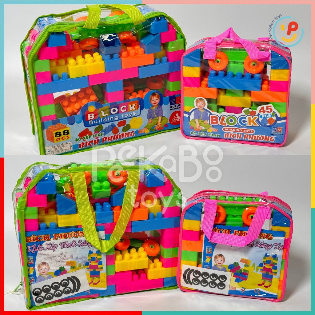 Túi lắp ráp xếp hình khối sáng tạo cho bé phát triển tư duy PeeKaPaw Toys