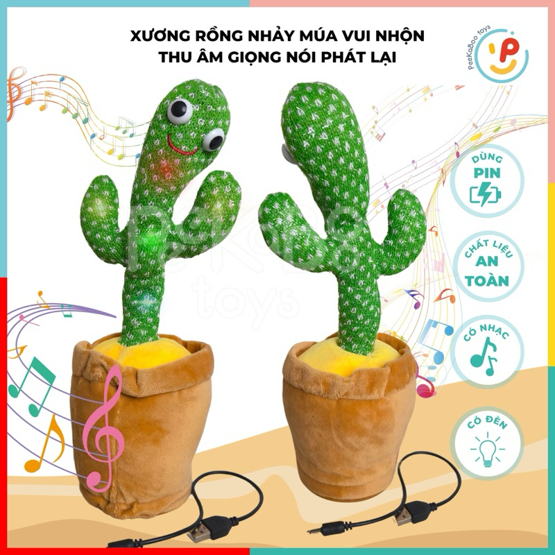 Xương rồng nhảy múa biết nói thu âm giọng nói phát lại PeeKaPaw Toys
