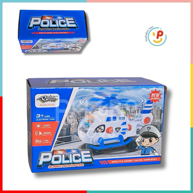 Đồ chơi máy bay cảnh sát dùng pin Police Super Helicopter 777-27 peekabootoys