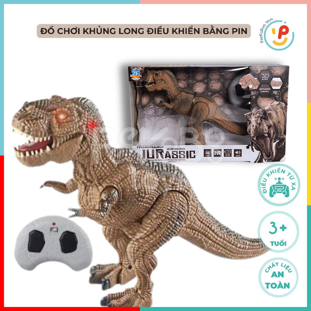 Khủng long điều khiển từ xa có hiệu ứng âm thanh 6670 peekabootoys