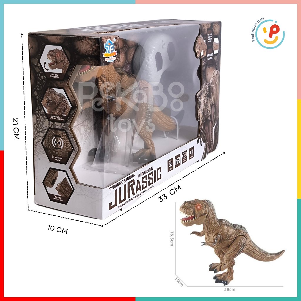 Khủng long điều khiển từ xa có hiệu ứng âm thanh 6670 peekabootoys