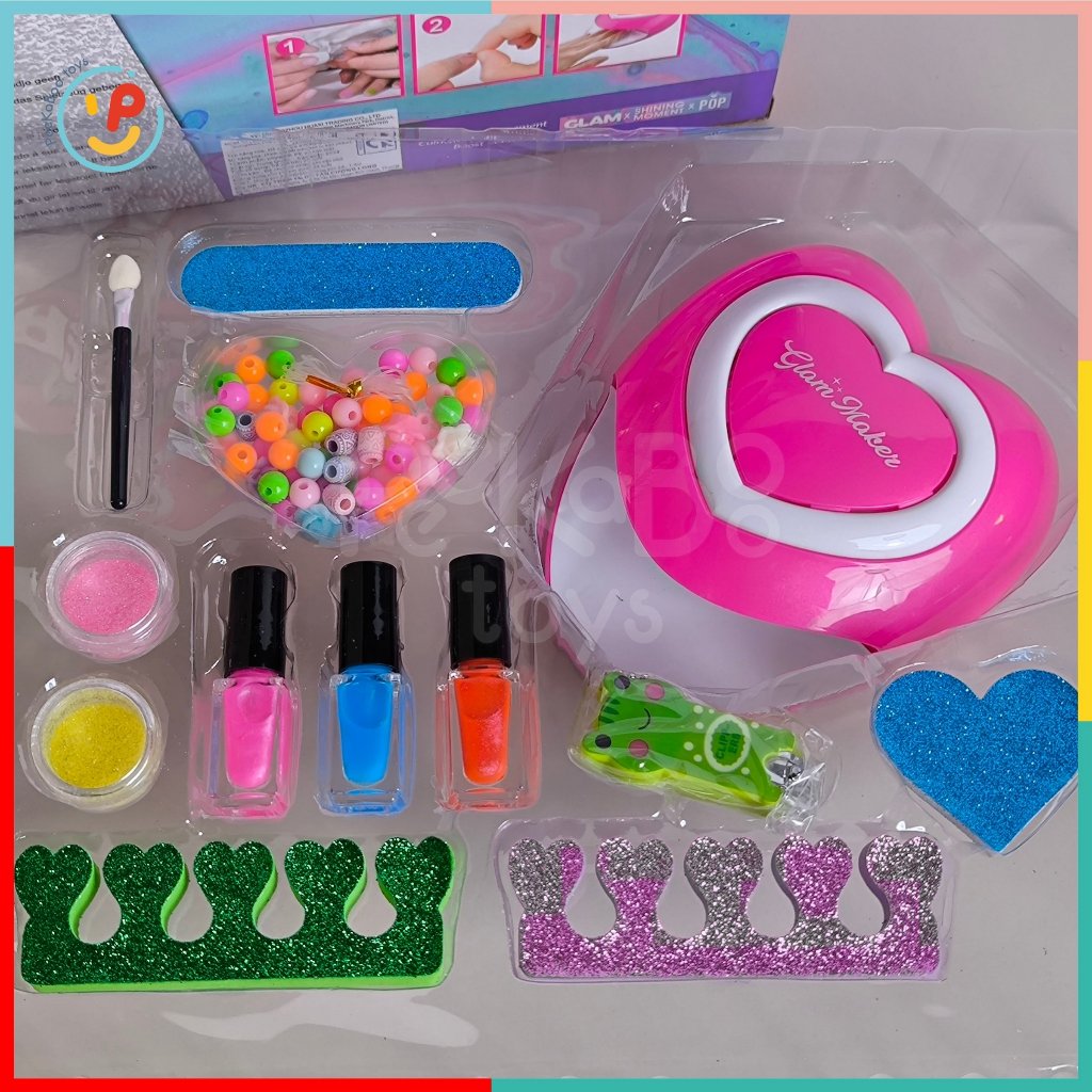 Đồ chơi làm đẹp cho bé sơn móng tay kim tuyến máy hơ khô móng 779 peekabootoys