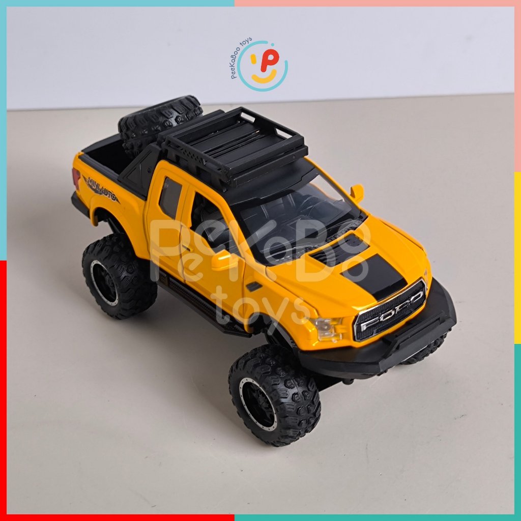 Xe địa hình Jeep chạy trớn chất liệu hợp kim cao cấp mở cửa được 32129 peekabootoys