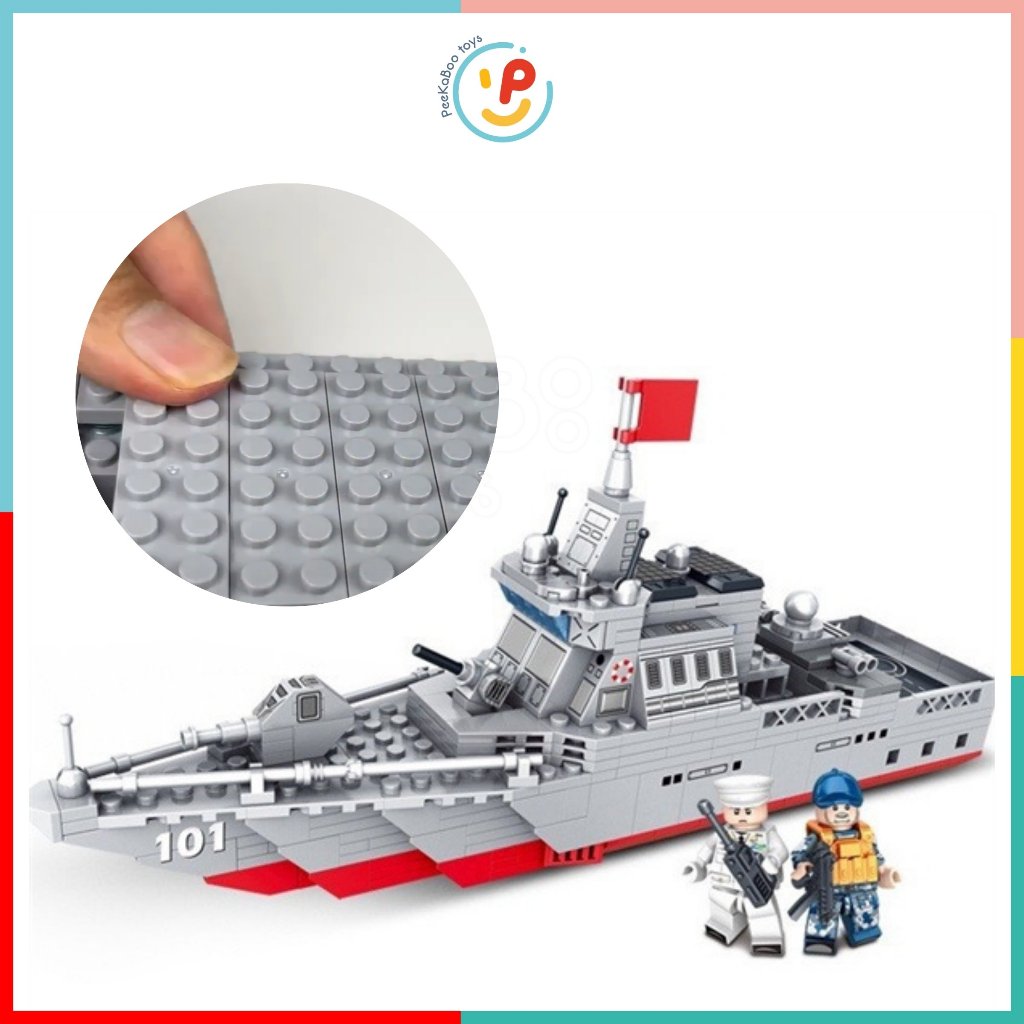 Hộp xếp hình lắp ráp tàu chiến 467 mảnh 8076 Peekabootoys