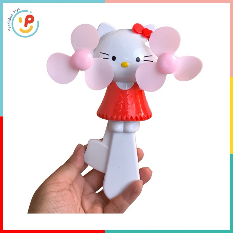 Quạt bóp tay 2 cánh hình thú dễ thương minion người nhện Doremon PeeKaPaw Toys