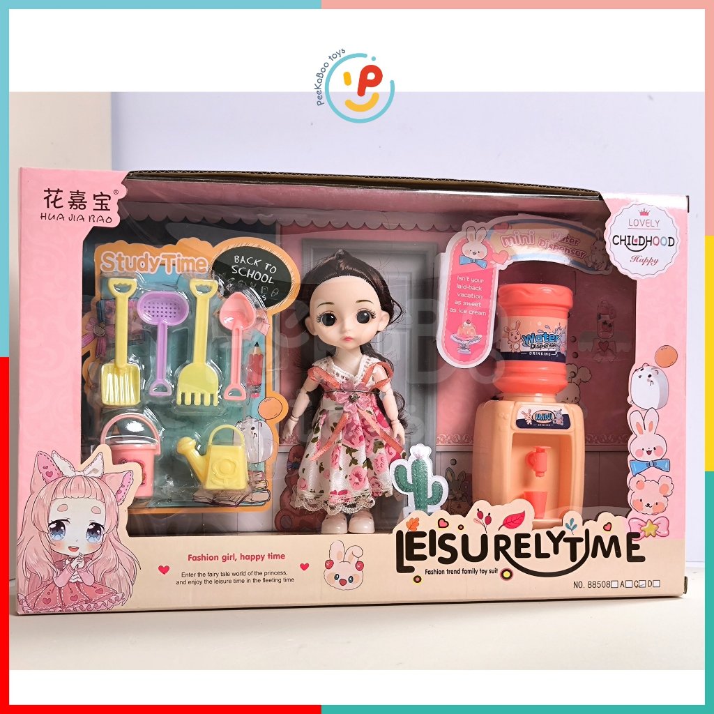 Hộp búp bê có khớp và phụ kiện xích đu 36cm 88508 peekabootoys