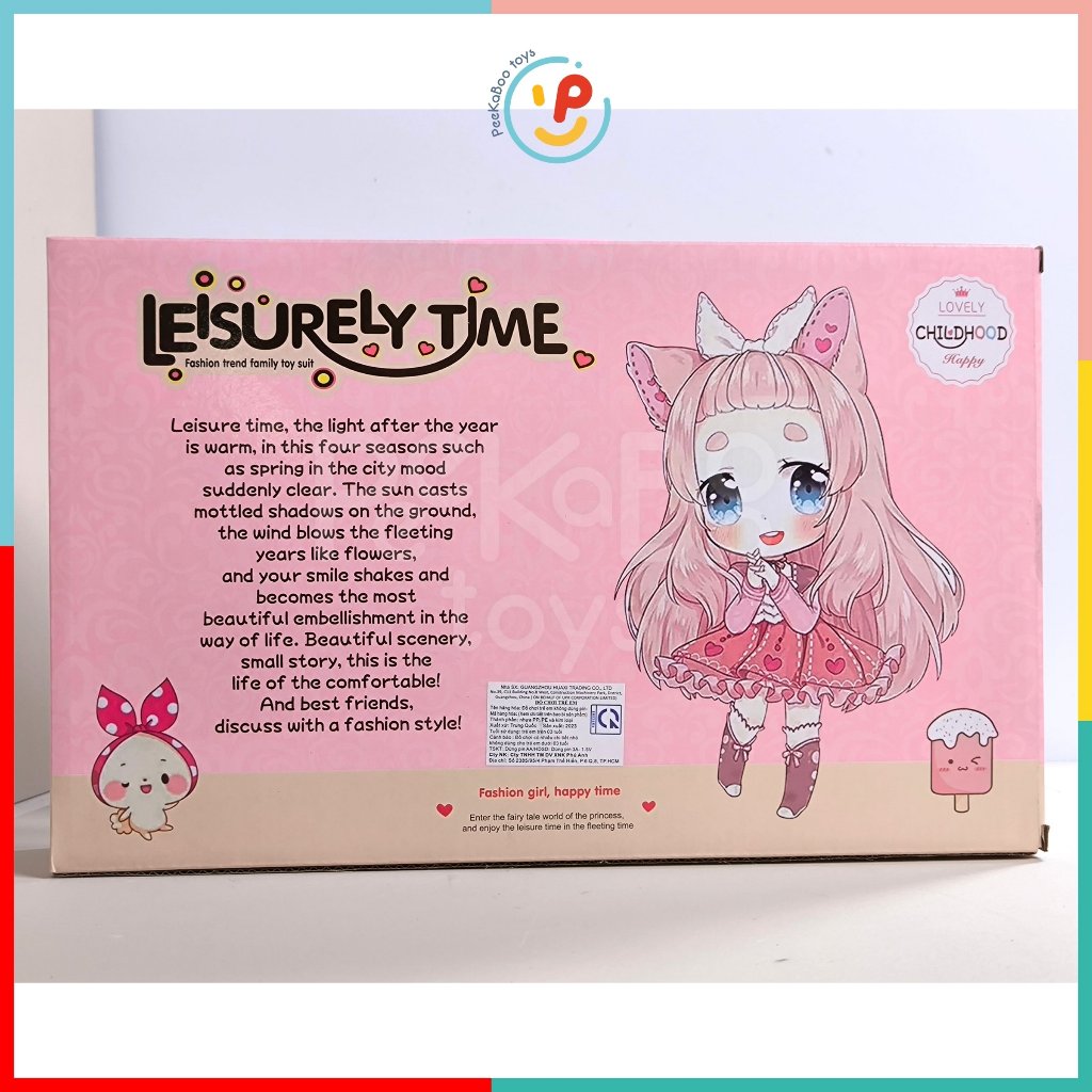 Hộp búp bê có khớp và phụ kiện xích đu 36cm 88508 peekabootoys