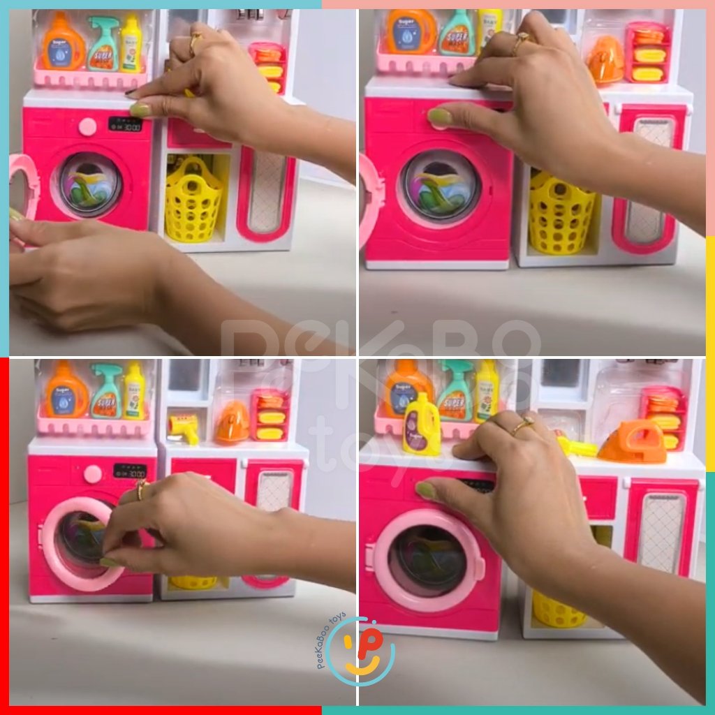 Hộp đồ chơi gia dụng kệ máy giặt ủi đồ cho bé chất liệu cao cấp 818-236 Peekabootoys