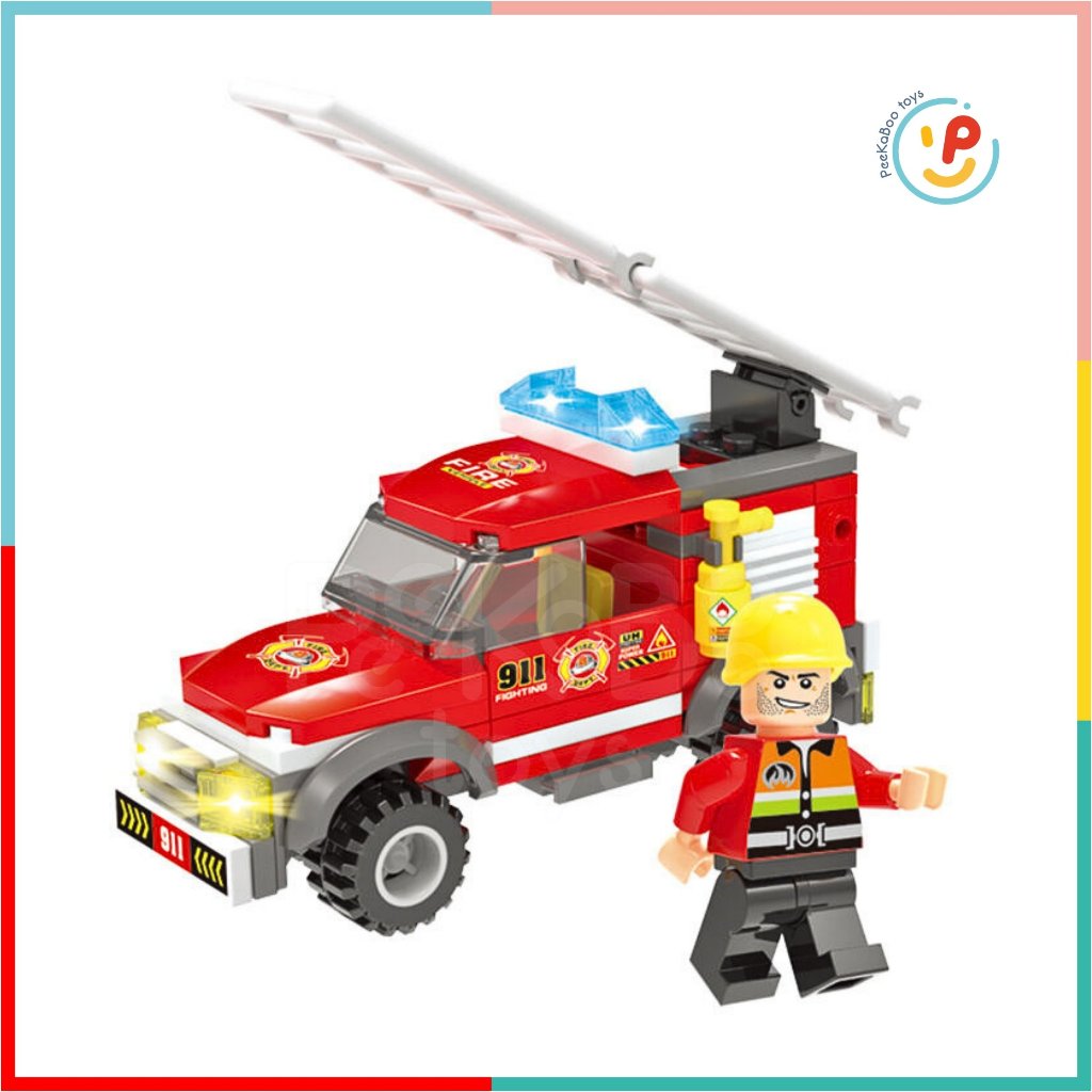 Bộ lắp ráp xếp hình Thành phố cứu hỏa City Fire Rescue 407 mảnh LX343 PeekabooToys