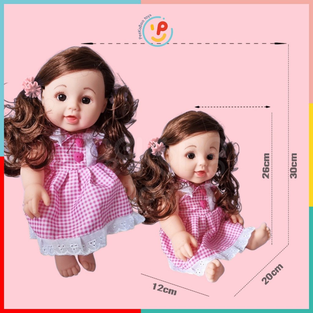 Bộ đồ chơi búp bê xe đẩy biết nói 8816-190 PeekabooToys