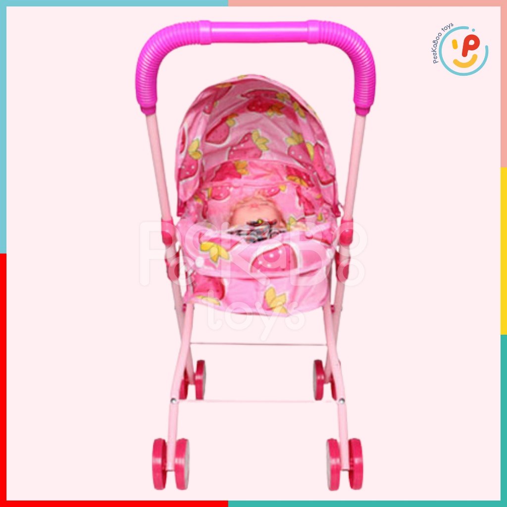 Bộ đồ chơi búp bê xe đẩy biết nói 8816-190 PeekabooToys