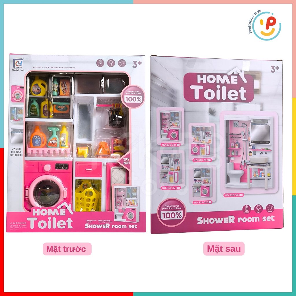 Hộp đồ chơi gia dụng kệ máy giặt ủi đồ cho bé chất liệu cao cấp 818-236 Peekabootoys
