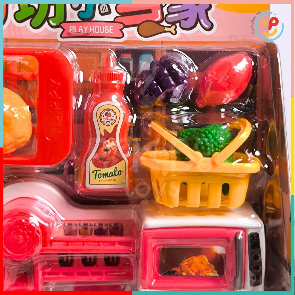 Vỉ đồ chơi nhà bếp có bình nước mini 521-60 Peekabootoys