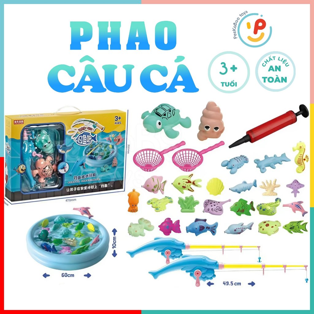 Đồ chơi phao bơi hồ câu cá mini cho bé 1150 Peekapaw Toys