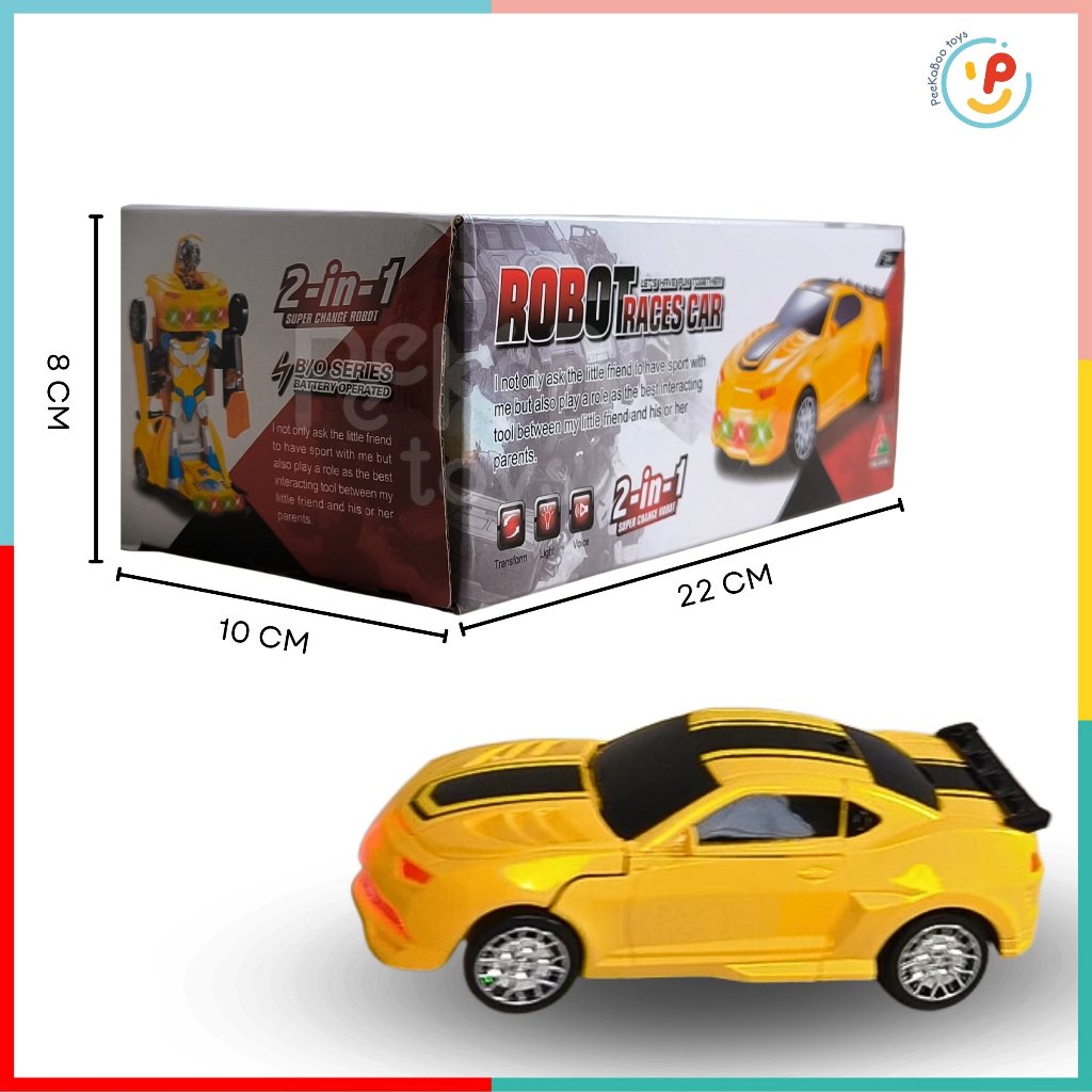 Xe đua biến hình robot chạy pin 2031 Peekabootoys