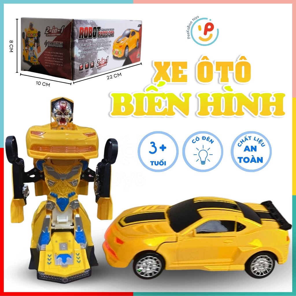 Xe đua biến hình robot chạy pin 2031 Peekabootoys