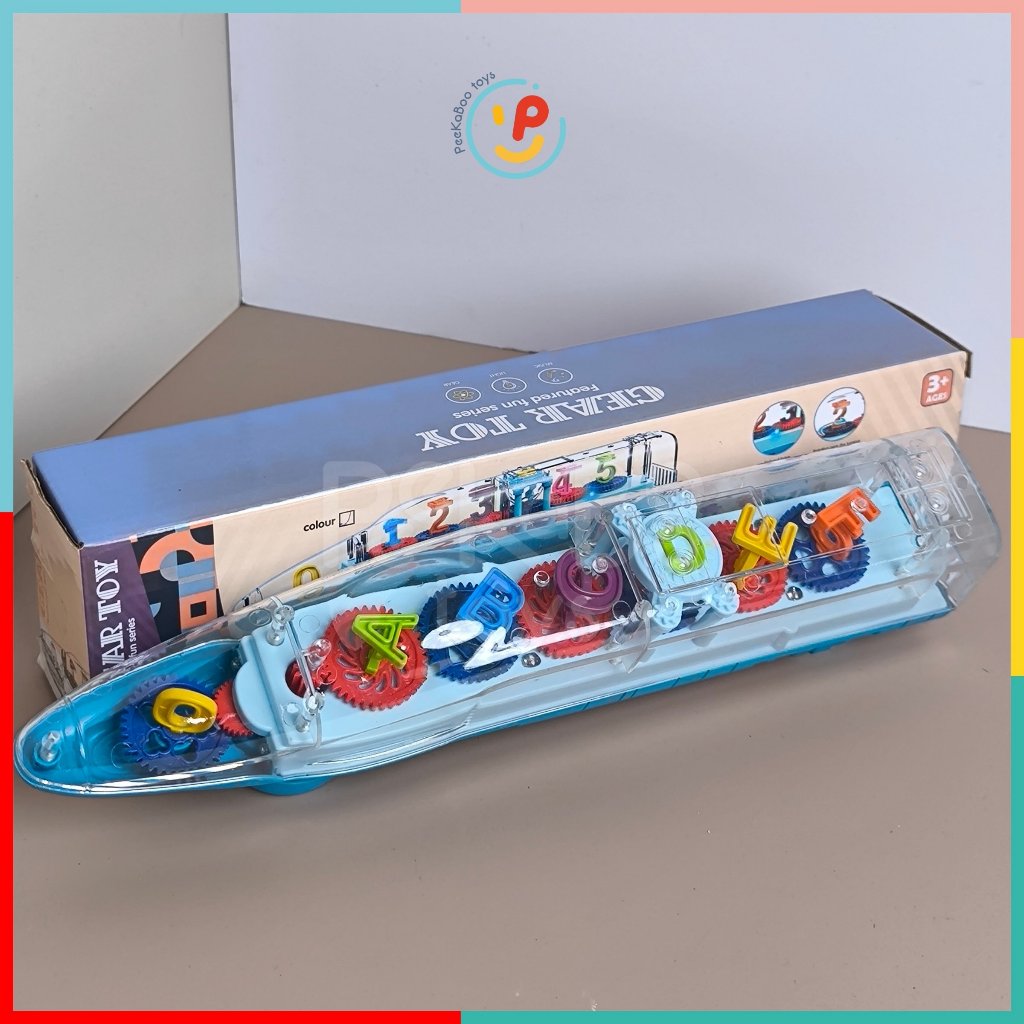 Tàu cao tốc Gear Train 22134 có đèn led đủ màu và âm thanh PeeKaPaw Toys