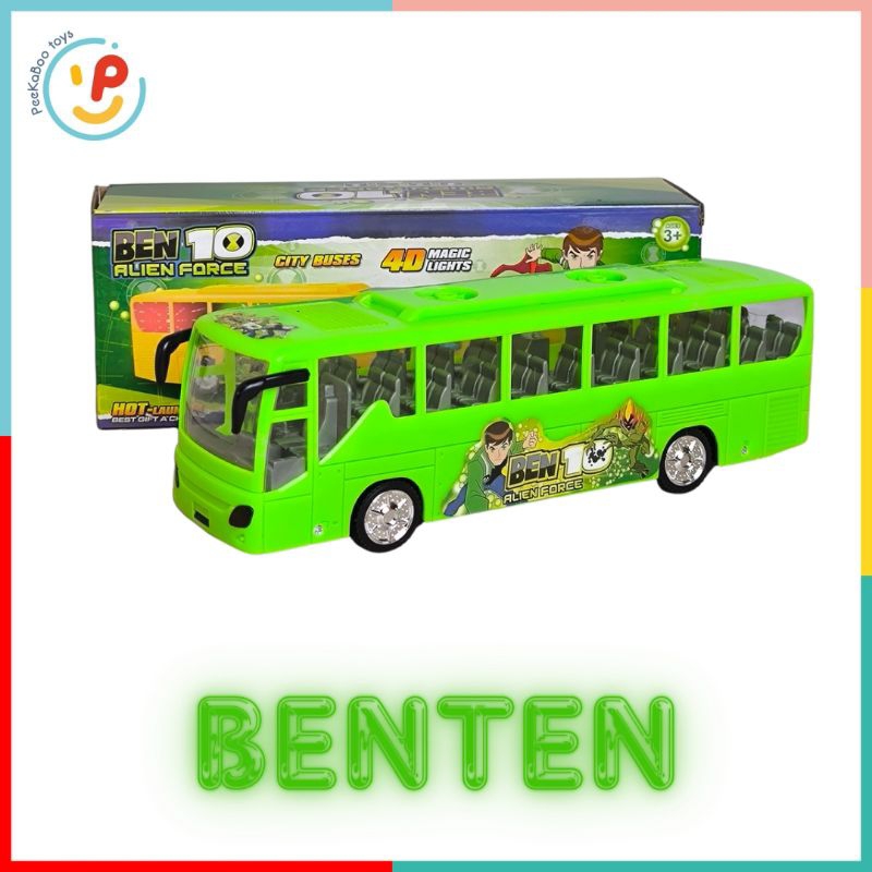 Đồ chơi xe buýt dùng pin có âm thanh và đèn 3858A-2 PeeKaPaw Toys