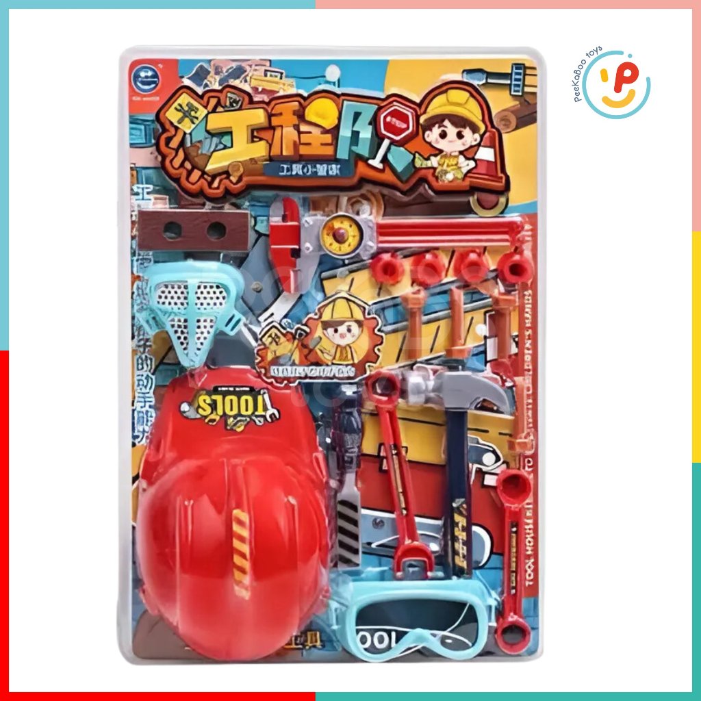 Đồ Chơi Dụng Cụ Kỹ Sư Trẻ Em | Vỉ Ép Dụng Cụ Ốc Vít Cho Bé Tập Sửa Chữa 3288 Peekabootoys