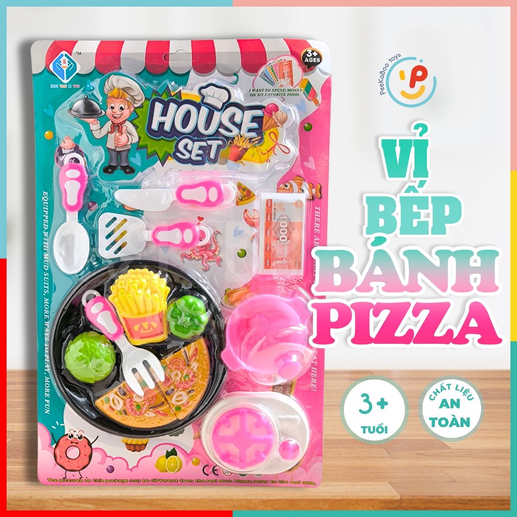 Vỉ Đồ Chơi Nhà Bếp Bánh Pizza 576E-3 Peekabootoys
