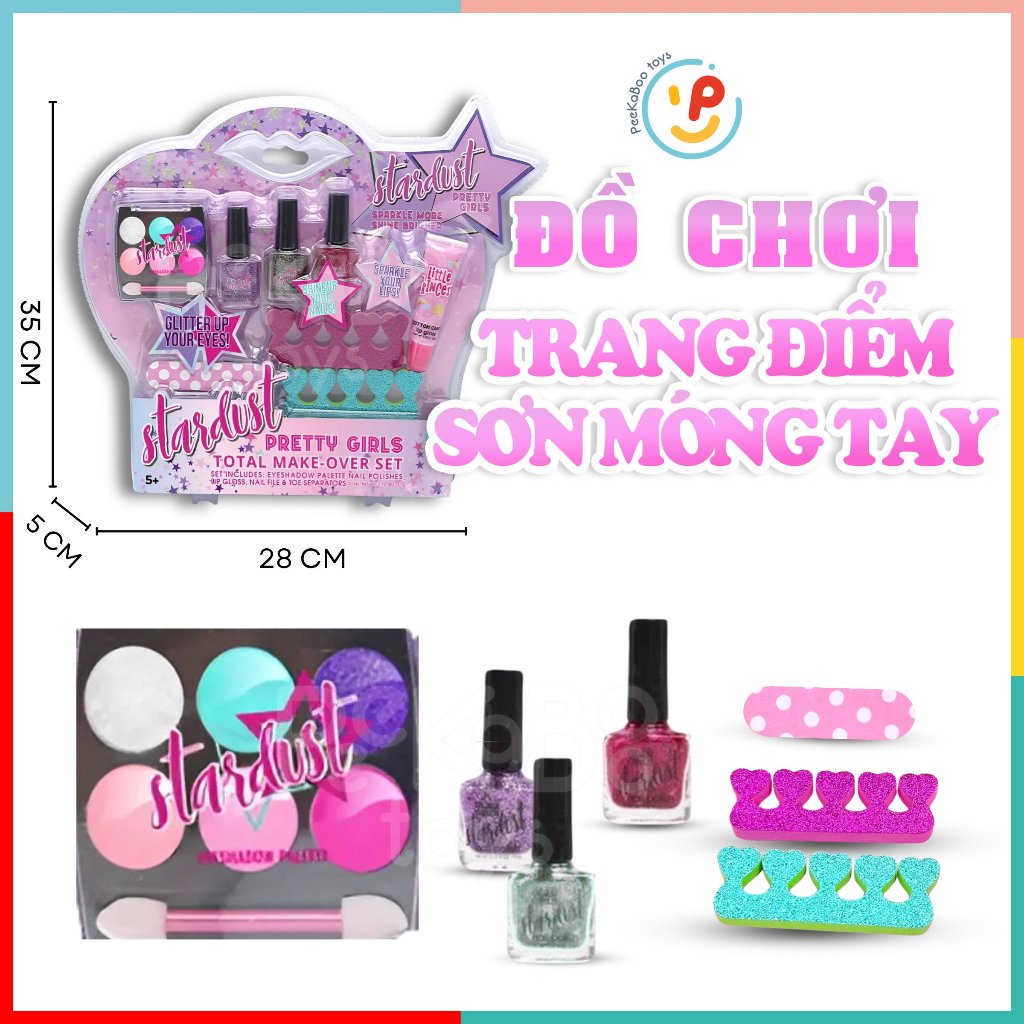 Vỉ Đồ Chơi Làm Đẹp Sơn Móng Tay - Trang Điểm Cho Bé Gái 90019 Peekabootoys