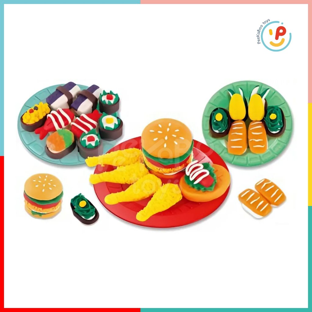 Đồ Chơi Đất Nặn Hình Thủ Công Trái Cây Sushi Hamburger PeeKaPaw Toys