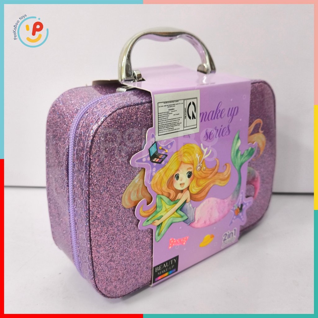 Đồ chơi Vali trang điểm làm đẹp make up sơn móng tay cho bé Nàng Tiên Cá B230 peekabootoys