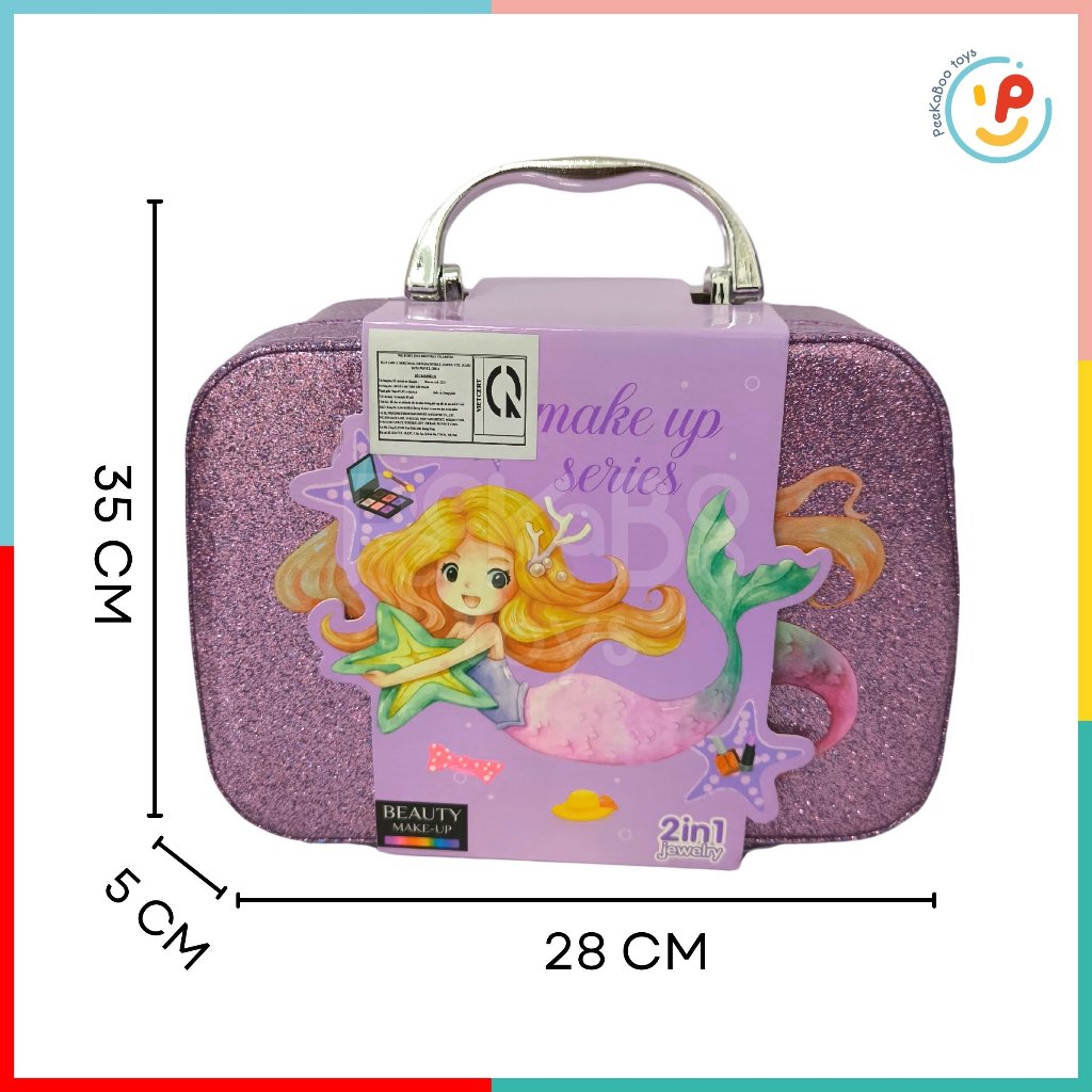 Đồ chơi Vali trang điểm làm đẹp make up sơn móng tay cho bé Nàng Tiên Cá B230 peekabootoys