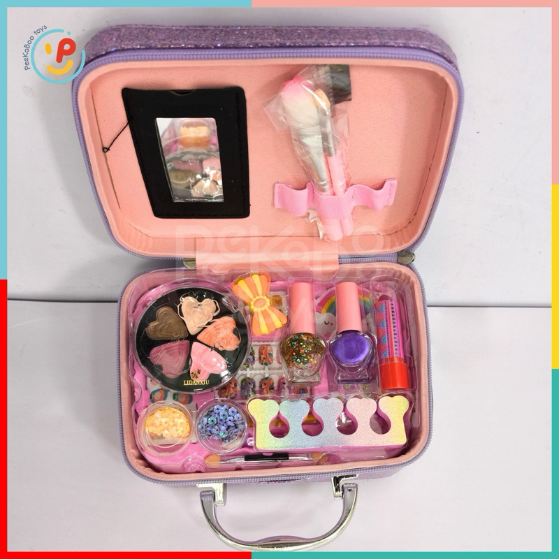 Đồ chơi Vali trang điểm làm đẹp make up sơn móng tay cho bé Nàng Tiên Cá B230 peekabootoys