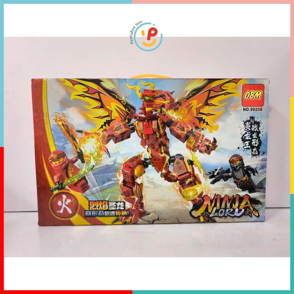 Đồ chơi Hộp xếp hình lắp ráp cho bé NINJA LORD 460 mảnh 99208 peekabootoys