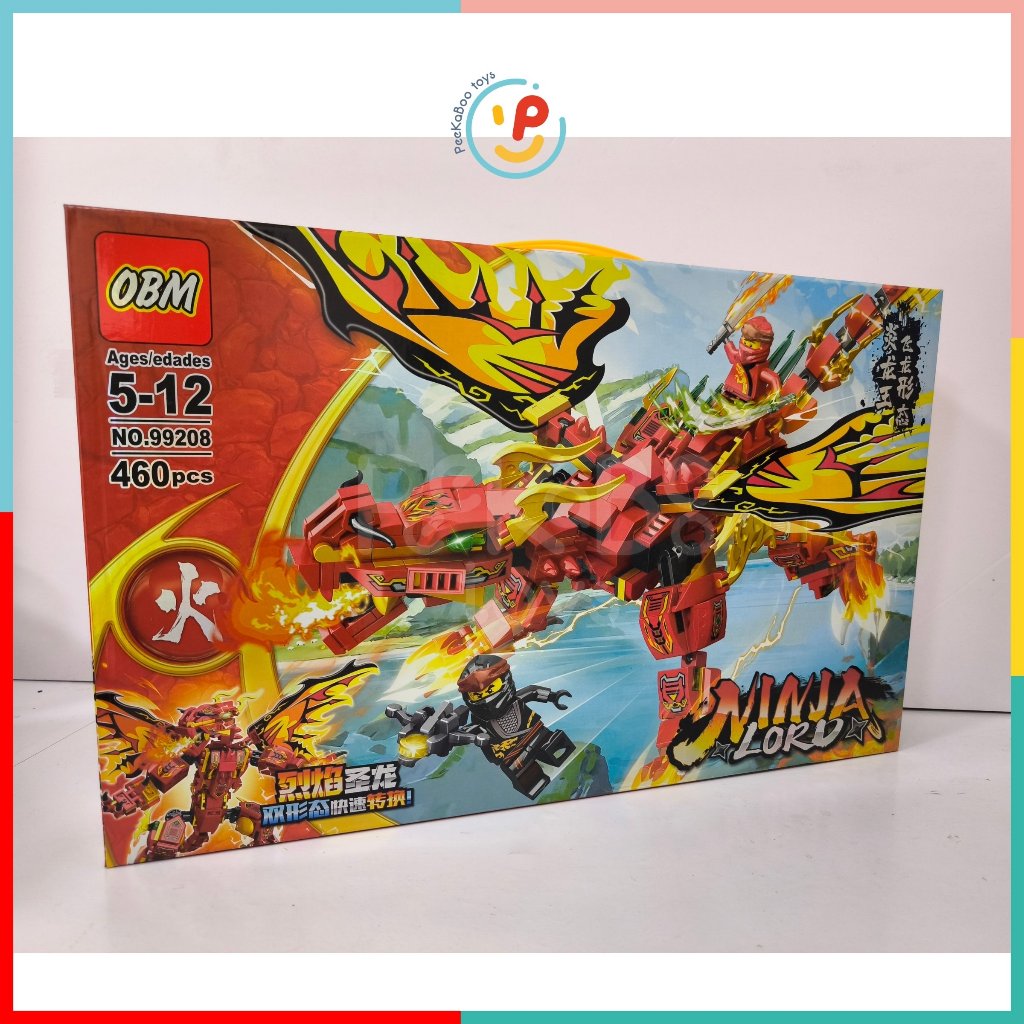Đồ chơi Hộp xếp hình lắp ráp cho bé NINJA LORD 460 mảnh 99208 peekabootoys