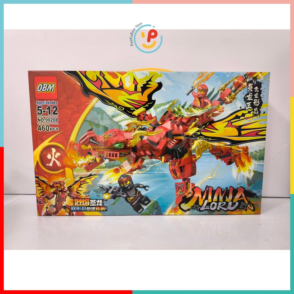 Đồ chơi Hộp xếp hình lắp ráp cho bé NINJA LORD 460 mảnh 99208 peekabootoys