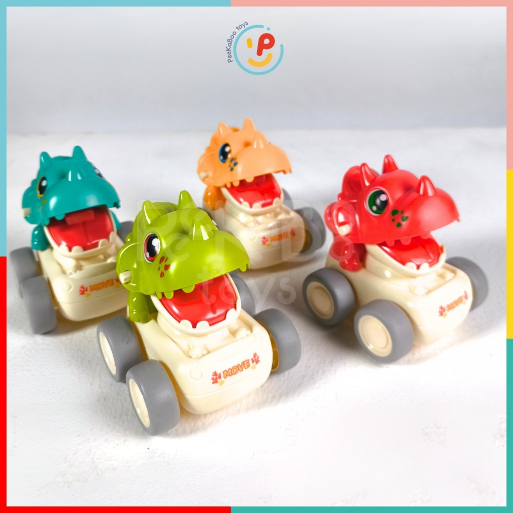 Đồ Chơi Xe Chạy Trớn Mini Khủng Long Dễ Thương Chất Liệu Cao Cấp An Toàn Cho Trẻ Em