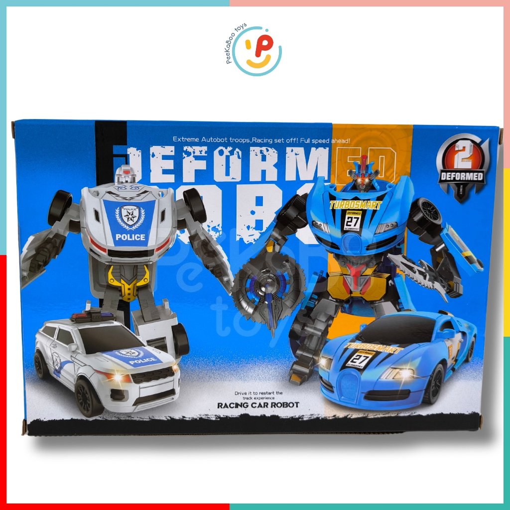 Đồ Chơi 2 Robot Biến Hình Thành Xe 339-12 PeeKaPaw Toys
