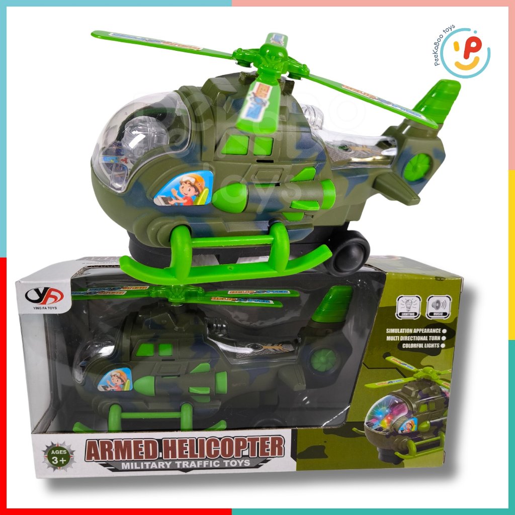 Đồ Chơi Máy Bay Trực Thăng Chạy Pin Có Đèn Armed Helicopter - Đồ  Chơi Phương Tiện Quân Đội 6313 Peekabootoys