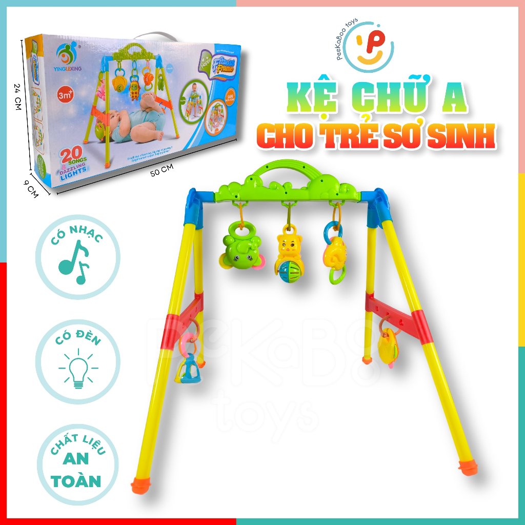 Kệ treo đồ chơi trẻ sơ sinh Chữ A Vui Nhộn Bé Tập Đi 402 PeeKaPaw Toys