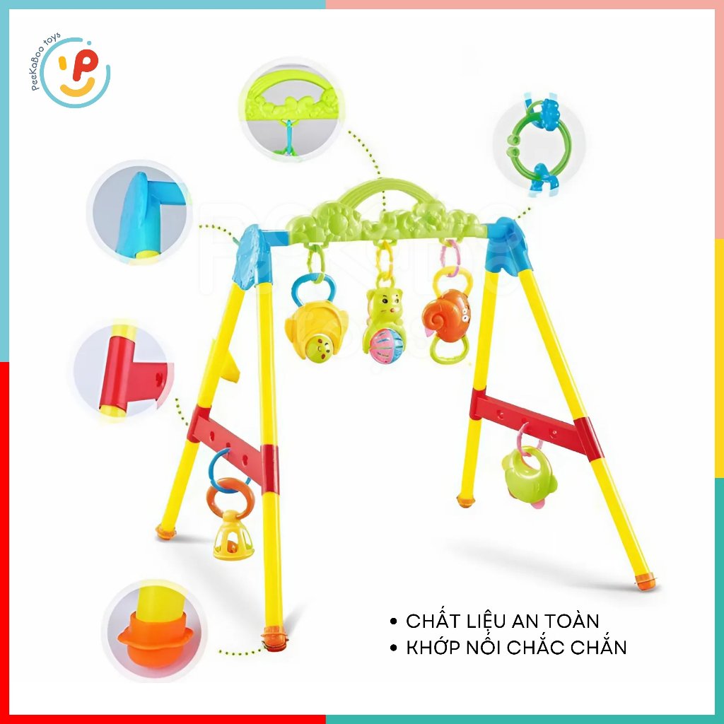 Kệ treo đồ chơi trẻ sơ sinh Chữ A Vui Nhộn Bé Tập Đi 402 PeeKaPaw Toys