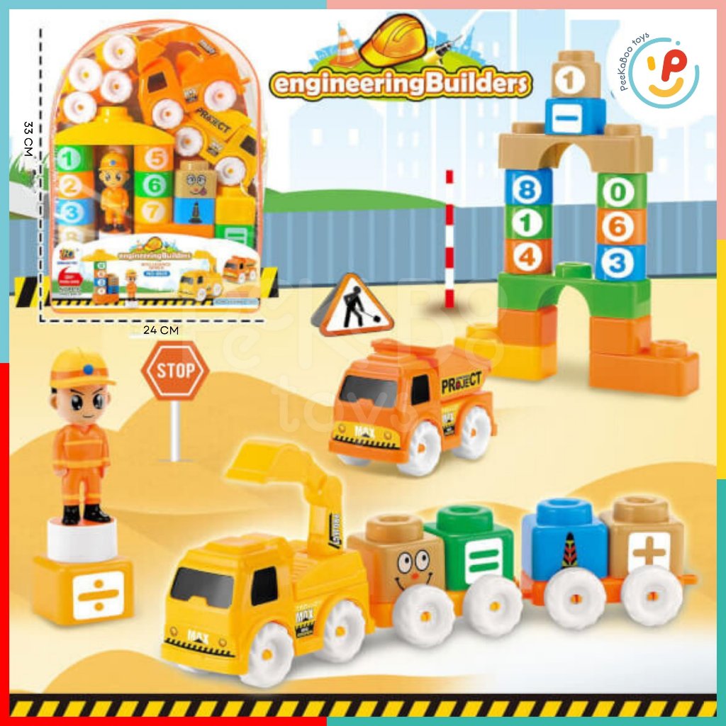 Đồ Chơi Xếp Hình Khối Sáng Tạo Chủ Đề Cảnh Sát Giao Thông - Công Trường T600 PeeKaPaw