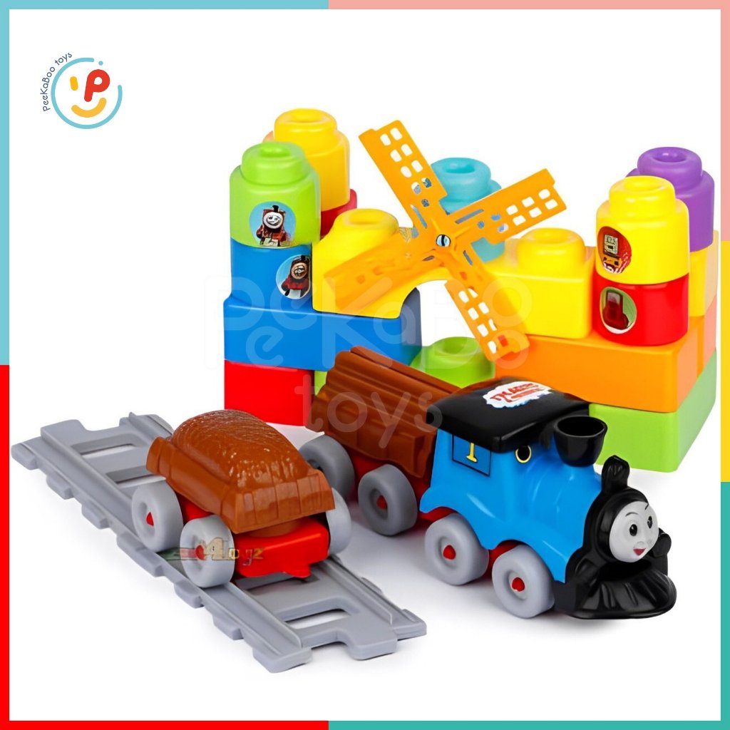Túi ráp xếp hình khối sáng tạo - Mô hình đoàn tàu và xe ô tô - Đồ chơi phát triển tư duy 899-1