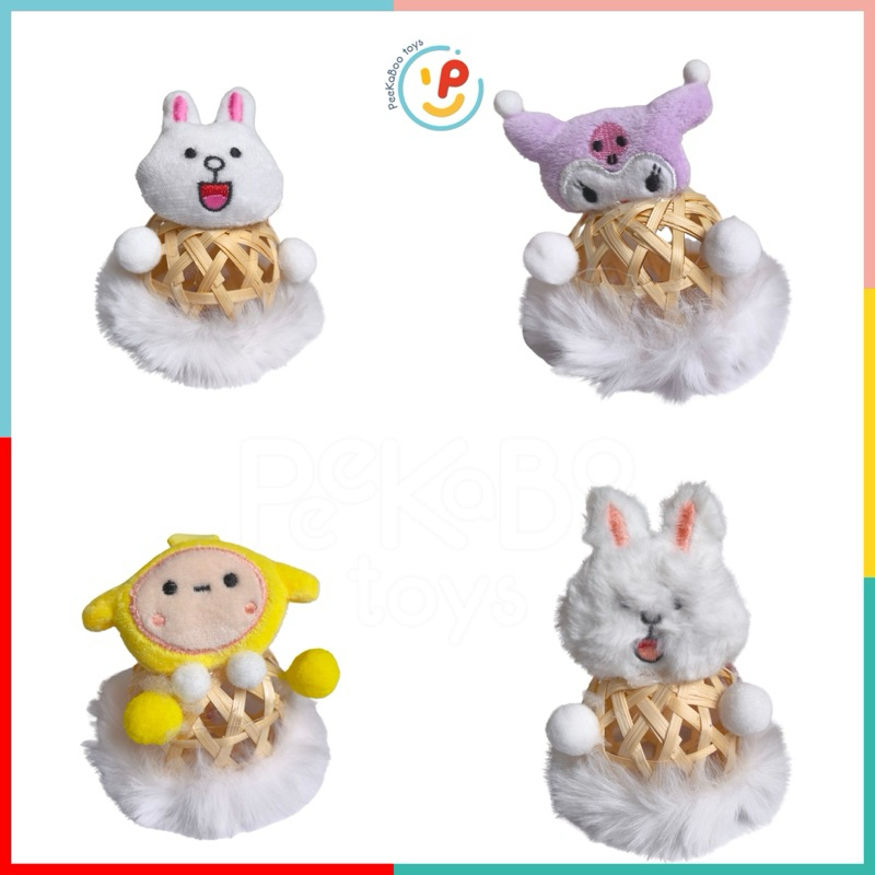 Lồng đèn trung thu giỏ tre nhiều mẫu có dây đèn kèm pin peekabootoys