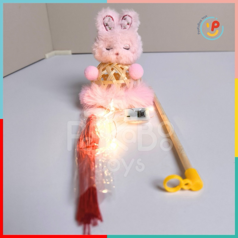 Lồng đèn trung thu giỏ tre nhiều mẫu có dây đèn kèm pin peekabootoys
